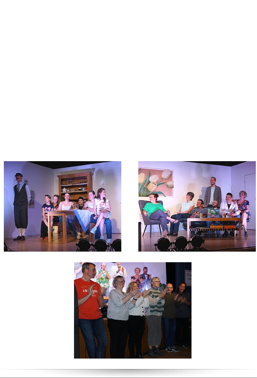 2024 „Das wird  schon“ Eine Familienkomödie von Friederike Backöfer Mit der turbulenten Familienkomödie traf Regisseurin Friederike Backöfer einen Nerv. Dialoge und Charakteere waren voll aus dem Leben gegriffen. Friederike Backöfer hatte den Darstellern die Rollen auf den Leib geschrieben, denn unter dem Pseudonym Gabriel Oberbeck hatte sie einmal mehr das Stück für die KrebsbachBühne selbst verfasst. Und als sei dies nicht schon Herausforderung genug, gelang es ihr hervorragend, erstmals auch den Vereinsnachwuchs mit kleinen aber promineten Rollen behutsam einzubinden.  Ein Familienstück im allerbesten Sinne also!  Die Darsteller:											Das Team im Hintergrund:  Gisi Bertagnol		Hendrik Roth		Ellen Beier				Sven Tölle			Gerd Merz Jan-Otto Weber		Rebekka Zöller		Robert Krieg			Iris Frech			Rene Martin Christian Hülsmann	Julian Feuerbach		Luzie Weber			Hannelore Roth Frieda Weber		Ida Stemmler		Felix Krieg Lara Hülsmann		Vroni Weber		Emmi Weber Michael Hahn Leitung und Regie: Friederike Backöfer